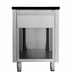 Vaiotec Kassentisch mit Schublade schwarz, 600 × 820 mm