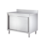 Vaiotec Gastro-Arbeitsschrank, 2 Schiebetüren & Aufkantung, 1400 × 700 mm