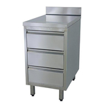 Vaiotec Gastro-Schubladenschrank mit 3 Schubladen inkl. Aufkantung, 400 × 700 mm
