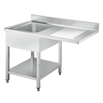 Vaiotec Gastro-Spülcenter, 1 Becken links, 1200 × 700 mm