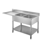 Vaiotec Gastro-Spülcenter, 2 Becken rechts, 1600 × 700 mm