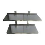Vaiotec Gastro-Wandbord inkl. Konsolen zur Wandbefestigung, 2 Etagen, 1200 × 400 mm