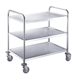 Vaiotec Servierwagen Edelstahl, 3 Böden, 860 × 540 mm