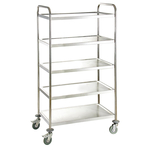 Vaiotec Servierwagen Edelstahl, 5 Böden, 860 × 540 mm