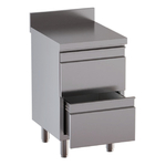 Vaiotec Topline Gastro-Schubladenschrank, 2 Schubladen & Aufkantung, 500 × 600 mm