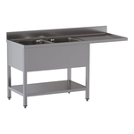 Vaiotec Topline Gastro-Spülcenter, 2 Becken links, 2000 × 700 mm