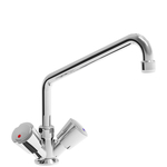Vaiotec Topline Mischbatterie mit Schwenkhahn & 2 Mischventilen – Einloch, 55 × 300 mm