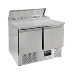 Vaiotec Gastro-Zubereitungstisch Mini, 2-fach für 5x GN 1/6, 900 × 700 mm