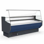 Vaiotec Topline Gastro-Kühltheke 100 – gerades Frontglas blau, 1025 × 800 mm