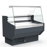 Vaiotec Topline Gastro-Kühltheke 100 – gerades Frontglas grau, 1025 × 800 mm