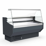 Vaiotec Topline Gastro-Kühltheke 150 – gerades Frontglas grau, 1505 × 800 mm