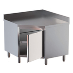 Vaiotec Topline Eckarbeitsschrank, Flügeltür und Aufkantung, passend für 700er Tiefe, 1000 × 1000 mm