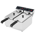 Vaiotec Elektro Gastro-Fritteuse 2 Becken 6+6 Liter, 390 × 440 mm