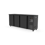 Vaiotec Topline Gastro-Barkühltisch schwarz, 3 Türen, 2025 × 530 mm