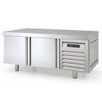 Vaiotec Topline Gastro-Unterbaukühltisch, 2-fach GN 1/1 mit 2 Türen, 1345 × 700 mm