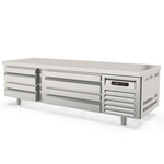 Vaiotec Topline Gastro-Unterbaukühltisch, 2-fach mit 4 Schubladen für GN 2/1 & GN 1/1, 1660 × 700 mm
