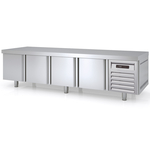 Vaiotec Topline Gastro-Unterbaukühltisch, 4-fach GN 1/1 mit 4 Türen, 2245 × 700 mm
