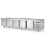 Vaiotec Topline Gastro-Unterbaukühltisch, 5-fach GN 1/1 mit 5 Türen, 2695 × 700 mm