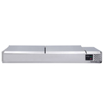 Vaiotec Gastro-Kühlaufsatz mit Edelstahldeckel, 5 x GN 1/3 + 1 x GN 1/2, 1480 × 395 mm