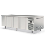 Vaiotec Topline Bäckerei Gastro-Kühltisch, 4-fach EN 60x40 mit 4 Türen, 2545 × 800 mm