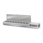 Vaiotec Topline Gastro-Kühlaufsatz mit Edelstahldeckel 9xGN1/4, 2020 × 336 mm