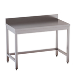 Vaiotec Topline Gastro-Arbeitstisch, unterfahrbar und Aufkantung, 700 × 600 mm
