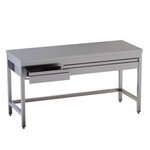 Vaiotec Topline Gastro-Arbeitstisch, unterfahrbar, 3 Schubladen, 1400 × 600 mm