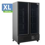 Vaiotec Topline Gastro-Getränkekühlschrank 2 Türen, 1040 Liter XL, schwarz, 1280 × 742 mm