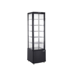 SARO Kühvitrine, schwarz Modell LEO AV
