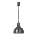 Hendi Höhenverstellbare Wärmelampe, kuppelförmig, Schwarz, 230V/250W, ⌀250x(H)207mm
