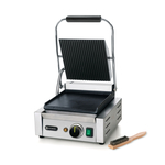 Hendi Kontaktgrill - Einzelversion, Oben gerillt, unten glatt, Grillfläche: Oben gerillt, unten glatt