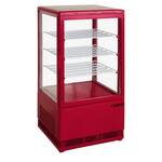 SARO Mini-Umluftkühlvitrine SC 70 rot, Farbe: Rot, Inhalt: 70 Liter