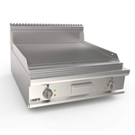 SARO Elektrogriddleplatte 800 mm breit Tisch gerillt Modell LQ / FTE4BBR
