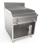 SARO Elektrogriddleplatte 800 mm breit Stand gerillt Modell LQ / FTG4BAR