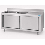 SARO Spülschrank mit Schiebetüren 1600mm, 2 Becken links