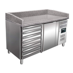 SARO Pizzatisch, 1 Tür + 7 Schubladen, Modell MARGA PZ 1610 TN