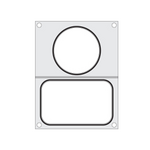 Hendi Matrize für Versiegelungsmaschine, zwei Behälter (1x 178x113 mm, 1x ø115 mm), Ausführung: zwei Behälter (1x 178x113 mm, 1x ø115 mm)
