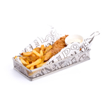 Hendi Miniatur Snack Frittierkörbe 255x135x(H)45 mm, Größe: 255x135x(H)45 mm