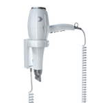 Aliseo Hotel Haartrockner Polarfox 1875 mit Ring-Wandhalterung & zusätzlichem Kabel und Stecker, Ausführung: mit EU-Stecker, Wandhalterung: Mit Ring-Wandhalterung & zusätzlichem Kabel und Stecker