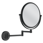 Aliseo Concierge Collection Kosmetikspiegel mit Doppel-Schwenkarm - Schwarz, Farbe: Schwarz, Variante: Doppel-Schwenkarm, Durchmesser: ø200 mm