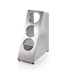 Was Germany Besteckbehälter Tower, 16,5 x 32 x 48 cm, für 3 Besteckköcher, Edelstahl