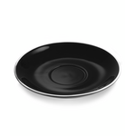 Was Germany Caffè Latte Untertasse Set ITALIA BLACK, für 4998 035, Set á 6 Stück, Porzellan