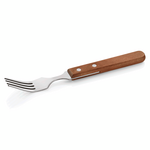 Essentials Steakgabel Set, mit Kiefernholzgriff, 20 cm, Set á 12 Stück, Holz, Edelstahl