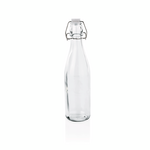 Was Germany Bügelverschlussflasche Set, 0,5 ltr., Ø 7 cm, Höhe 26,5 cm, Set á 4 Stück, Glas, Edelstahl