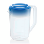 Essentials Kanne mit blauem Deckel, 1,8 ltr., Skalierung 100 ml, Polypropylen