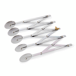 Was Germany Teigschneider, 5 Rädchen Ø 5 cm, 24 cm, mit justierbarer max. Schnittbreite 12 cm, Edelstahl