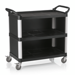 Was Germany Servierwagen mit 3 Borden, 103,5 x 50,5 x 95,5 cm, Polypropylen/Aluminium