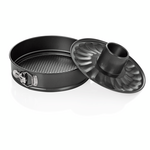 Was Germany Springform mit Antihaftbeschichtung, Ø 25 cm, Höhe 6,5 cm, 2 wechselbare Böden, Stahl