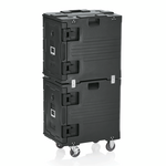 Was Germany Doppelthermotransportbehälter GN 1/1, 10 Einschübe, 68 x 48 x 135 cm, Kunststoff