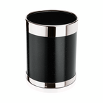 Was Germany Papierkorb, Ø 22 cm, Höhe 28 cm, schwarz, pulverbeschichtet, Stahl